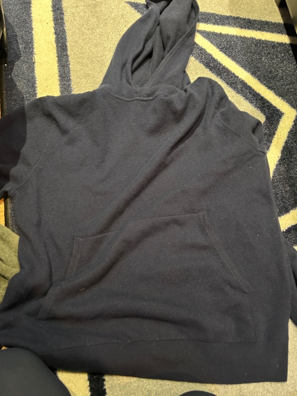 Men's Navy Hooded Pullover Sweatshirt